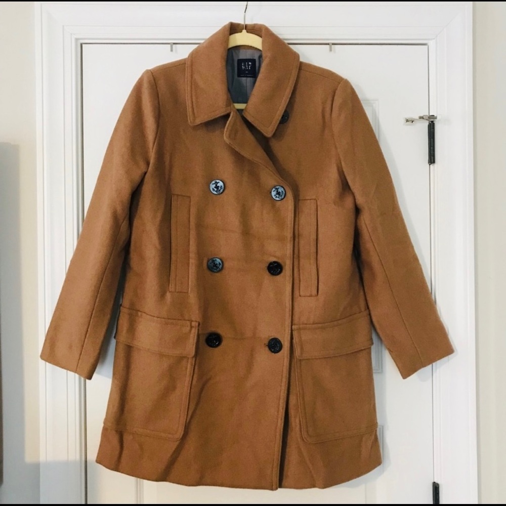 Camel color pea coat